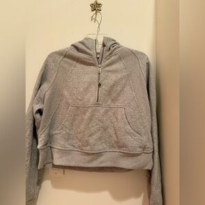 Gray half zip hoodie